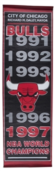 1996-97 Chicago Bulls Championship Banner (Caffey LOA)